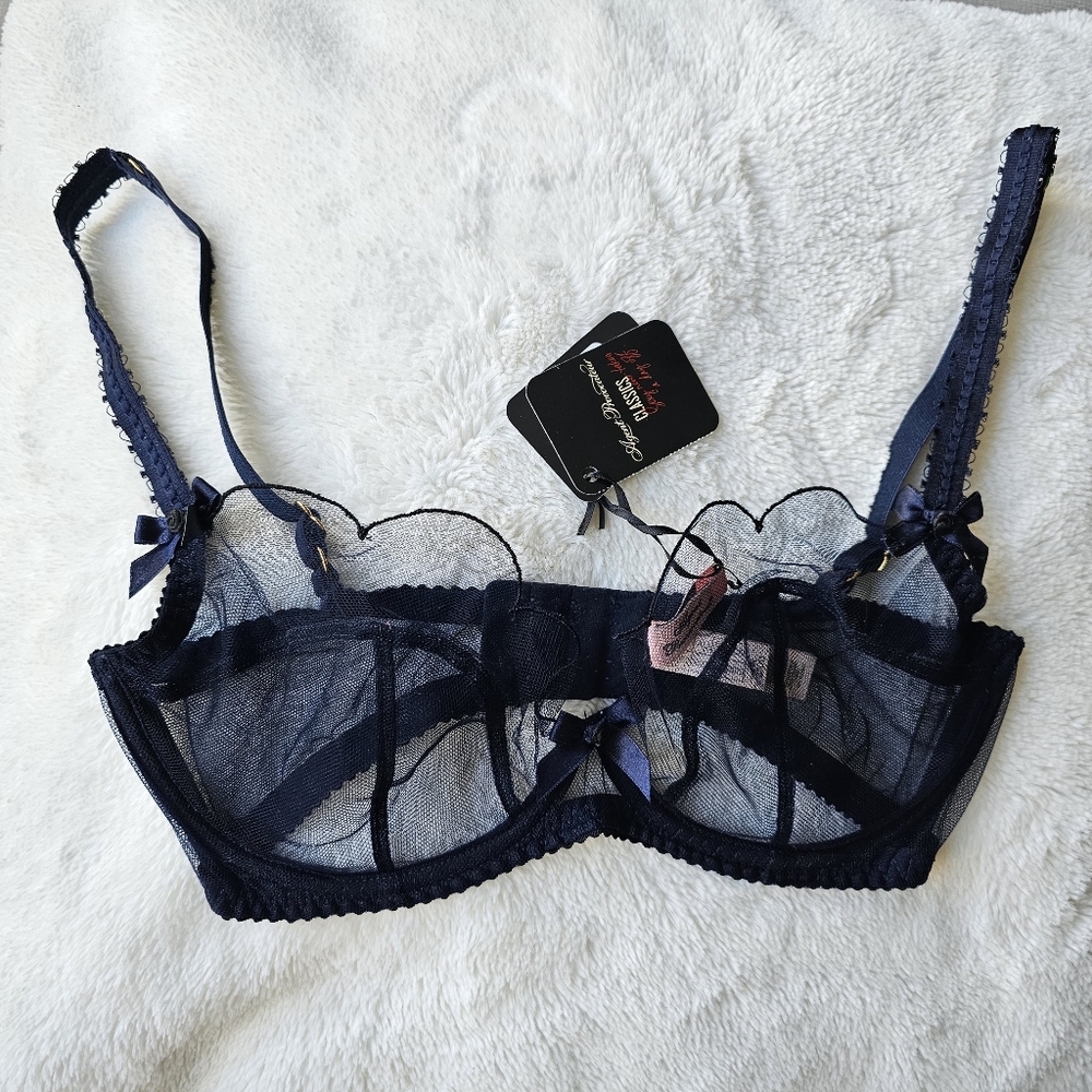 Agent Provocateur Lorna Black and Navy Bra (Size 32DD) - Picture 2 of 4